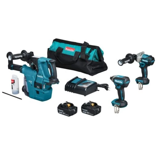 Makita DLX3154TX1 18 V Combiset Voor Allround Tot Zwaar Boor-en Schroefwerk -Makita DLX3154TX1 C1R0