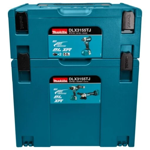 Makita DLX3155TJ 18 V Combiset Boren, (slag)schroeven En Slijpen -Makita DLX3155TJ C1C0