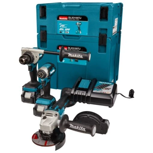 Makita DLX3155TJ 18 V Combiset Boren, (slag)schroeven En Slijpen -Makita DLX3155TJ C2R0 s100 2