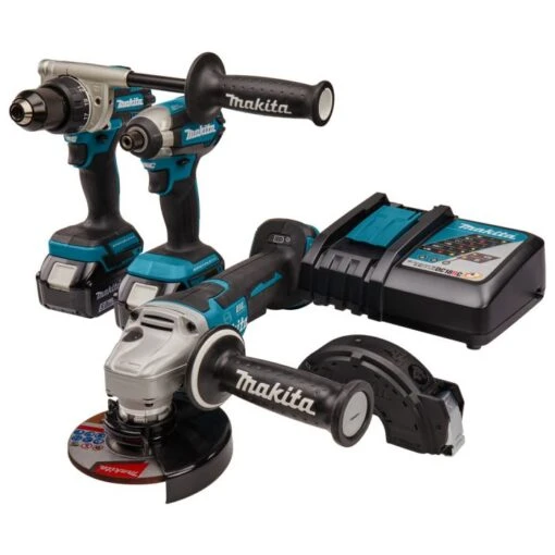 Makita DLX3156TX1 18 V Combiset Boren, (slag)schroeven En Slijpen -Makita DLX3156TX1 C2R0 s101