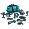 Makita DLX7019TX1 18 V Combiset Voor (slag)schroeven, Boren, Slijpen, Schaven En Zagen En Met Multitool -Makita DLX7019TX1 C1L0