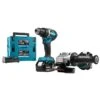 Makita DLX2190TJ1 18 V Combiset Boren, Schroeven En Slijpen -Makita dlx2190tj1 a1l0 s100