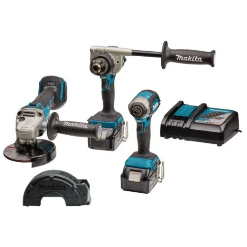 Makita DLX3155TJ 18 V Combiset Boren, (slag)schroeven En Slijpen -Makita dlx3155tj c2r0 s101 1