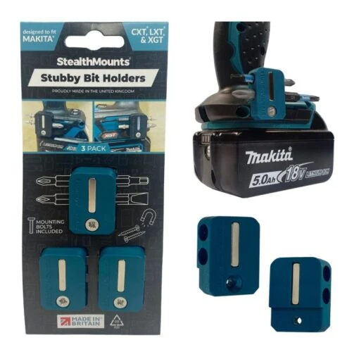 Stealth Mount Stubby Bithouder Voor Makita (3-pack) -Makita mkstubby blu listing ed949bd3e7